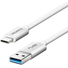 Adata USB kabel USB 3.1 / USB-C, 1m, hliníkový - bílý