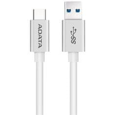 Adata USB kabel USB 3.1 / USB-C, 1m, hliníkový - bílý