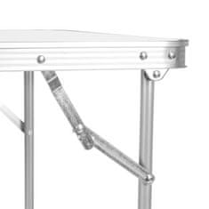 OEM Turistický stůl piknikový stůl skládací horní 80x60 cm bílý