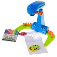 WOWO Interaktivní Projektor s Modrými Diapozitivy a Pauzovacím Papírem pro Výuku Kreslení pro Děti