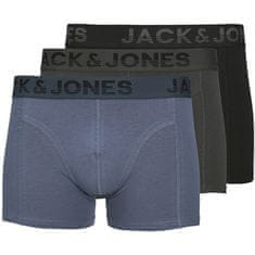 Jack&Jones 3 PACK - pánské boxerky JACSHADE 12250607 Black (Velikost XXL)