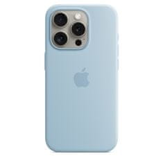 Apple iPhone 15 Pro Silicone Case with MS - Light Blue
