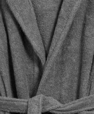 Möve Dětský bavlněný froté župan MÖVE s kapucí šedý, vel. 128 cm