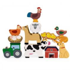 Viga Toys Stohovací skládačka Zvířata na farmě