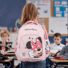 CurePink Školní batoh Disney: Minnie Mouse (objem 20 litrů|32 x 42 x 15 cm)