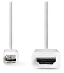 Nedis kabel mini DisplayPort – HDMI/ mini DisplayPort zástrčka - HDMI zástrčka/ bílý/ bulk/ 2m