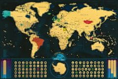 Giftio Stírací mapa světa EN - gold classic XXL