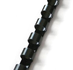 Q-Connect Plastové hřbety, 10 mm, černé, 100 ks