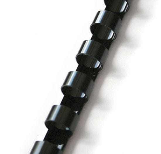 GBC Hřbety plastové 12 mm, černé, 100 ks