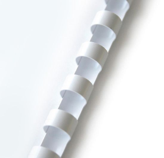 Q-Connect Plastové hřbety, 8 mm, bílé, 100 ks