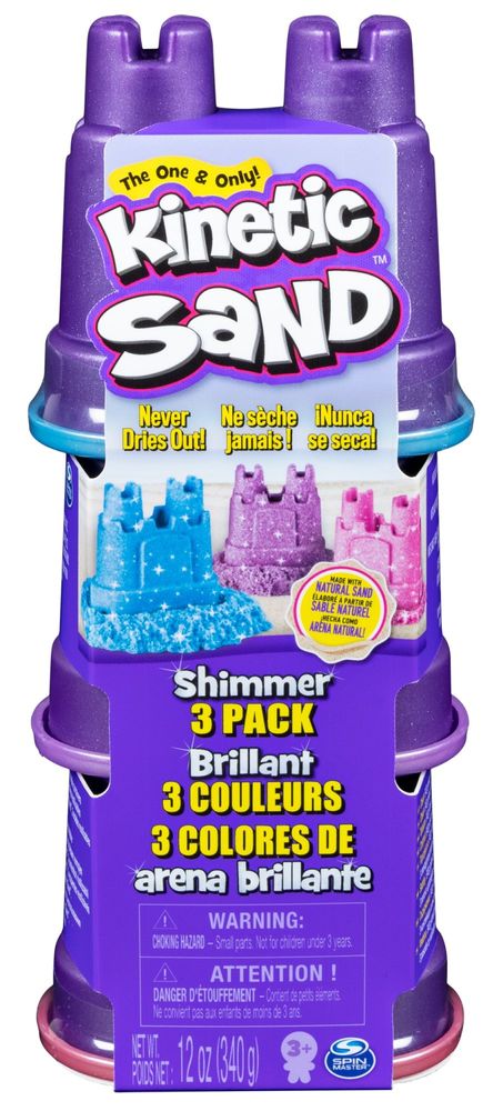 Kinetic Sand Tři kelímky třpytivého písku