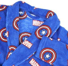 CurePink Dětský župan Marvel|Captain America: Shield (5 let) modrý polyester