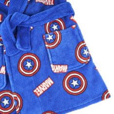 CurePink Dětský župan Marvel|Captain America: Shield (5 let) modrý polyester