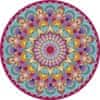 Diamantové malování na rámu Mandala růžová 30cm