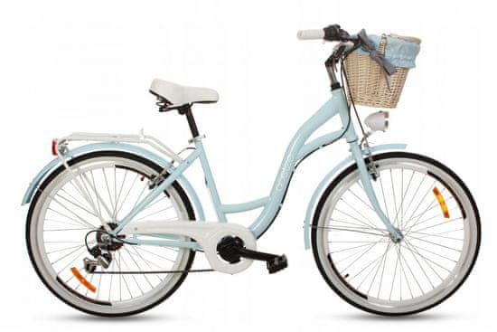 Goetze Mood dámské jízdní kolo, kola 26”, výška 150-165 cm, 7-rychlostní, světle modré