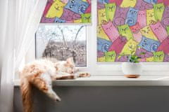 COLORAY.CZ Roleta do okna Barevné kočky Rolet propuštění světla 120x140 cm
