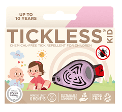 Tickless KID - ultrazvukový odpuzovač klíšťat - Růžový