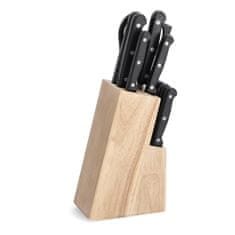 Zeller Blok s 12 noži kaučukové dřevo 9x12x32,5cm
