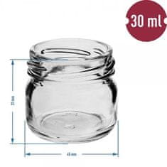 Browin Zavařovací sklenice 30ml s barevným víčkem, 10 ks
