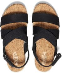 KEEN Dámské kožené sandály Elle Criss Cross 1028627 black/birch (Velikost 41)