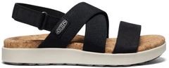 KEEN Dámské kožené sandály Elle Criss Cross 1028627 black/birch (Velikost 37)