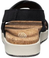 KEEN Dámské kožené sandály Elle Criss Cross 1028627 black/birch (Velikost 41)