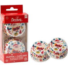 Decora Košičky na cupcakes vánoční, 50x32 mm 36ks -