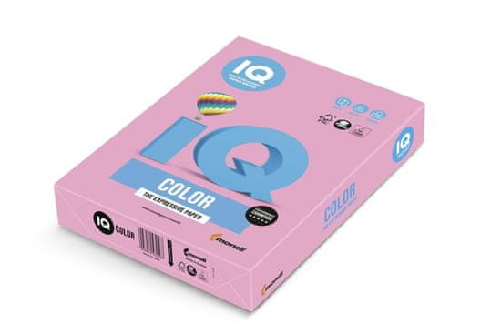 IQ Barevný papír A4 - růžový PI25, 80g/m2, 500 listů