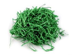 Dekorační papírová tráva 30 g zvlněná - zelená