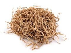 Dekorační papírová tráva 30 g zvlněná - hnědá přírodní