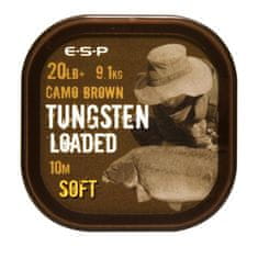 E.S.P ESP šňůrka Tungsten Loaded 10m 20lb 9,1kg Camo Brown Soft