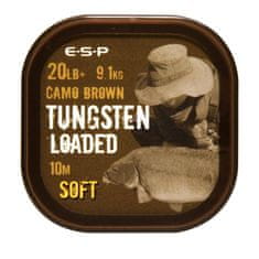E.S.P ESP šňůrka Tungsten Loaded 10m 20lb 9,1kg Camo Brown Soft
