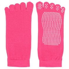 Grippy S1 ponožky na jógu, prstové růžová varianta 35964