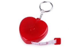Svinovací metr srdce délka 150 cm - červená