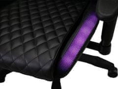 GORDON G400 Herní židle s LED osvětlením RGB, černá