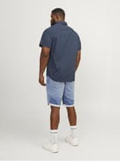 Jack&Jones Plus Pánská košile JJPLAIN Slim Fit 12254851 Navy Blazer (Velikost 8XL)