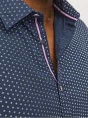 Jack&Jones Plus Pánská košile JJPLAIN Slim Fit 12254851 Navy Blazer (Velikost 8XL)