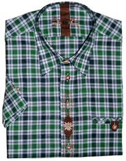 Orbis textil Orbis košile dámská zelená kostkovaná 3314/5 krátký rukáv (V) Varianta: 39/40
