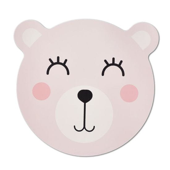 Zeller Prostírání dětské motiv medvěd, růžová, průměr 36,5cm