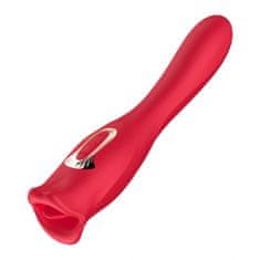 Basic X BASIC X Mouth vibrátor a stimulátor klitorisu 2v1 červený