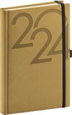 AJAX Diář 2024: - zlatý, denní, 15 × 21 cm