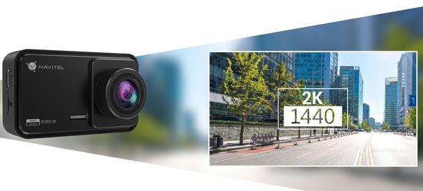  autokamera navitel navitel 285 2K rozlišení vnitřní hlavní přední kamera podsvícený displej gsenzor parkovací režim moderní design 