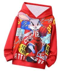 EXCELLENT Chlapecká mikina červená vel.134 - Basketball rabbit