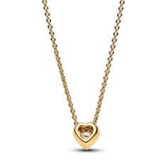 Pandora Pozlacený náhrdelník s třpytivým srdíčkem Timeless 368425C01-45