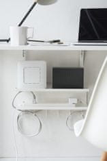 Yamazaki Home - Organizér kabelů a routerů pod stolem, bílý