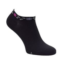 Zdravé Ponožky dámské jednobarevné bavlněné ponožky vzorovaný lem 6401124 4pack, 35-38