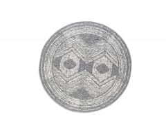 Elle Decor Kusový koberec Gemini 106028 Silver kruh z kolekce Elle – na ven i na doma 100x100 (průměr) kruh