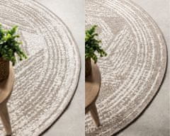 Elle Decor Kusový koberec Gemini 106031 Linen kruh z kolekce Elle – na ven i na doma 100x100 (průměr) kruh