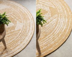 Elle Decor Kusový koberec Gemini 106032 Ochre kruh z kolekce Elle – na ven i na doma 100x100 (průměr) kruh
