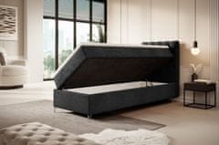 Veneti Čalouněná postel 90x200 ADRIA s úložným prostorem - pravá, světle grafitová